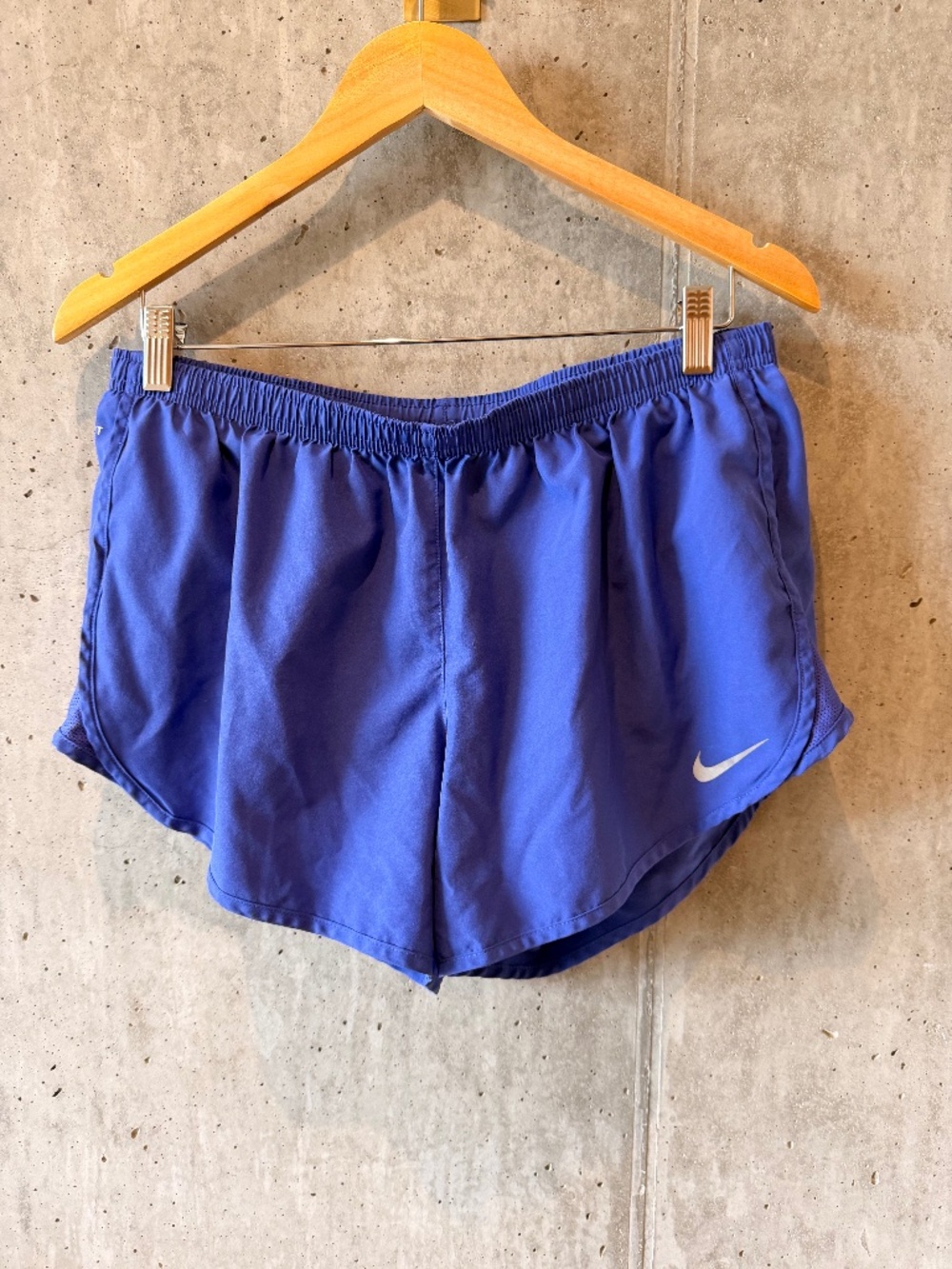 Purple Nike dry fit running shorts